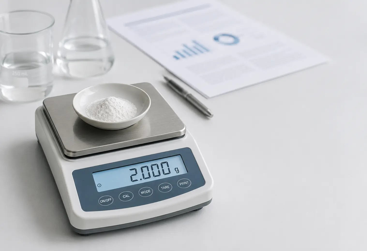 Educational visual about the 2-gram Velositol research amount and serving size